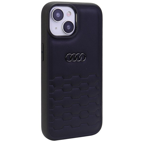 Audi GT Synthetic Leather iPhone 15 Plus 6.7" czarny/black hardcase